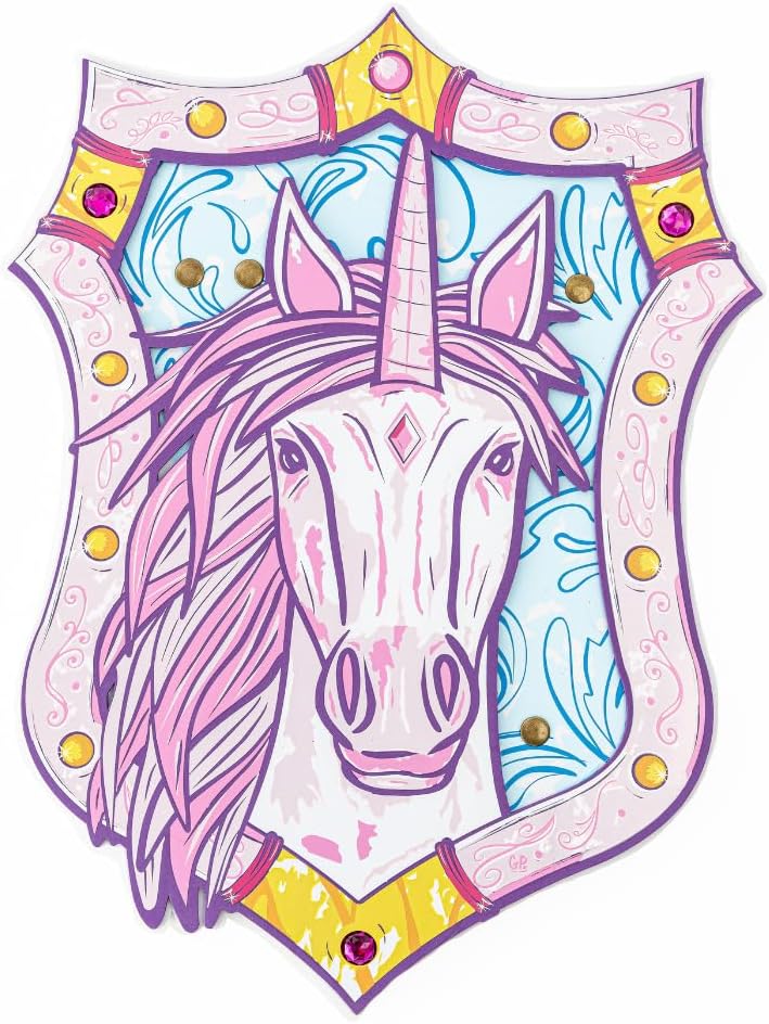 Great Pretenders Enchanted Unicorn Foam Shield for Kids | Unicorn-Themed Pretend Play Shield