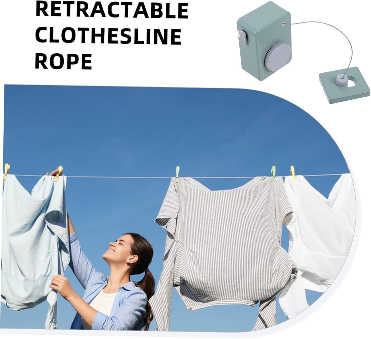 Invisible Retractable Clothesline Wall Mounted Laundry Drying Rope for Indoor Outdoor Use Convenient Clothes Hanging Tidy and Elegant Design