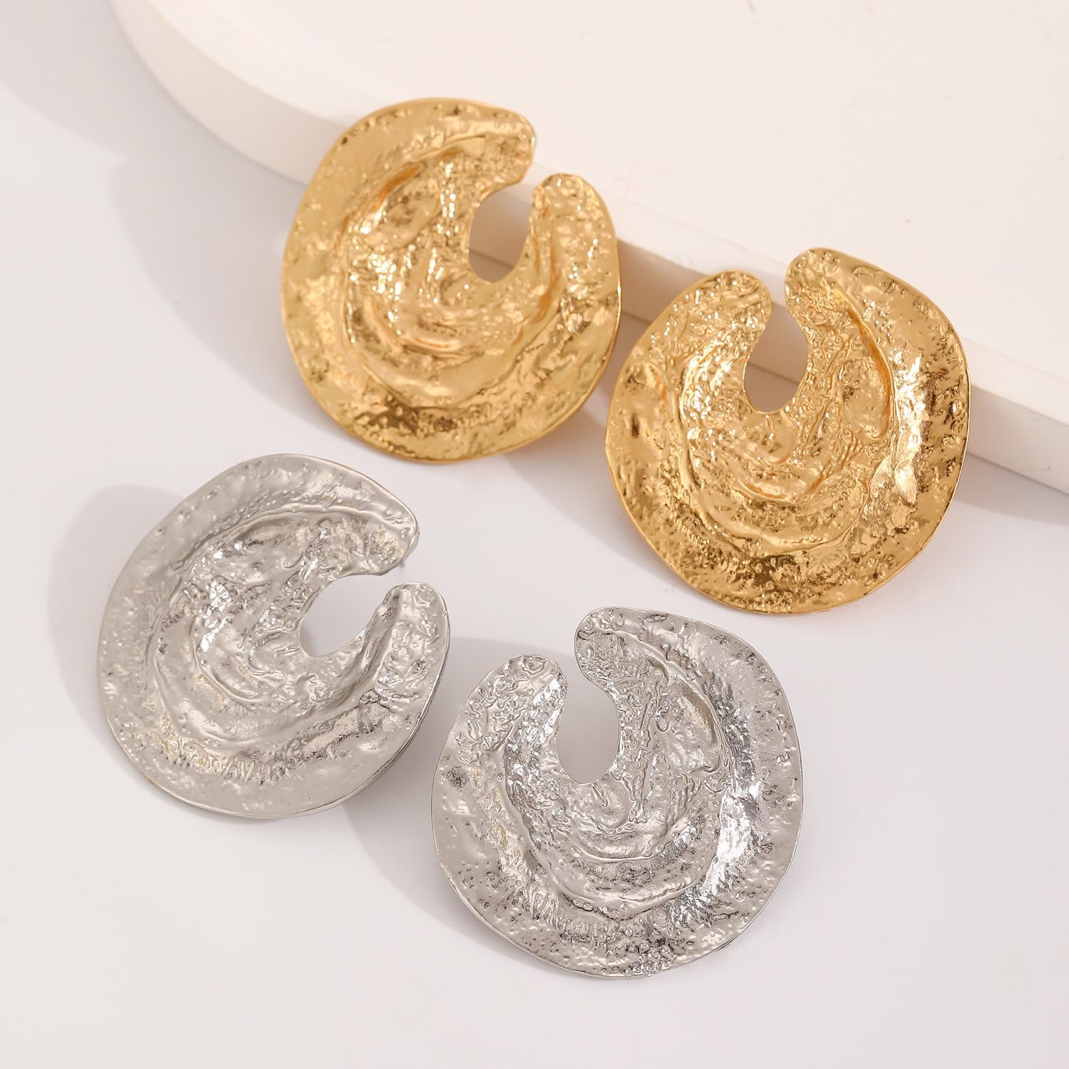 Vintage Statement Large Earrings for Women Chunky Irregular Geometric Dangle Earring Party Prom Earrings - Image 5