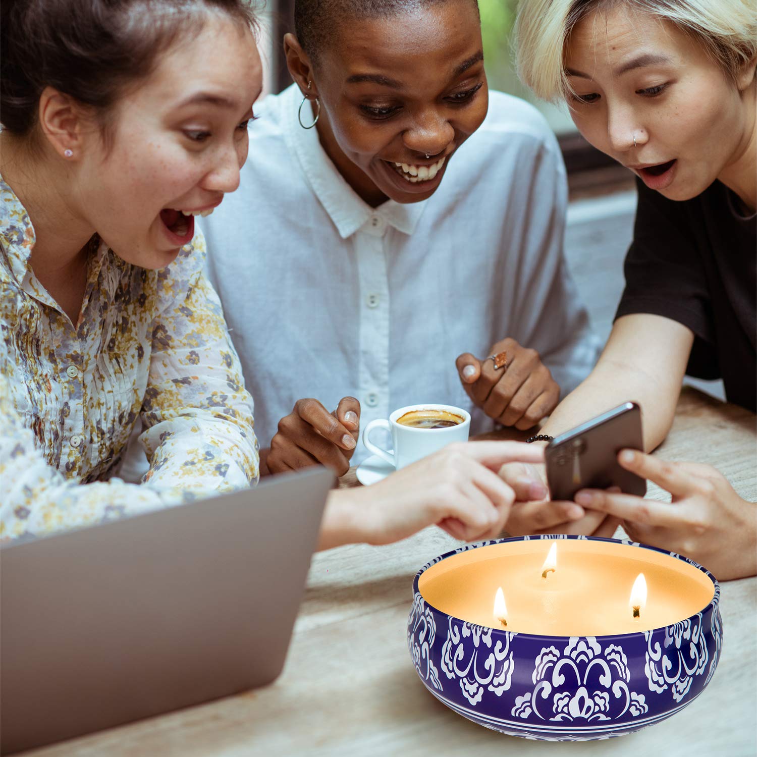 Citronella Candles - Juego de 3 velas aromáticas para exteriores e interiores (3 unidades, 3 mechas)