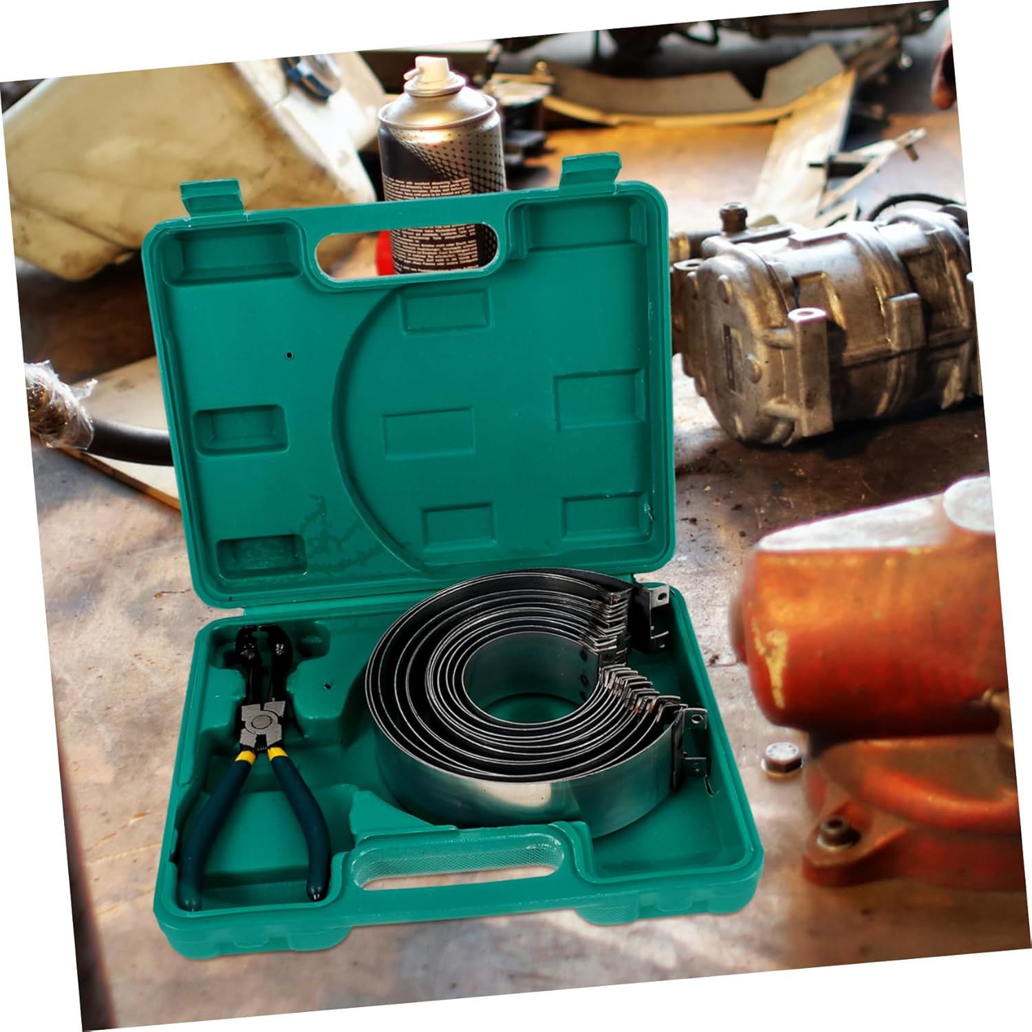 Luxshiny 1set Piston Ring Compressor Tool Set Ergonomic Pliers for Engine Repair Efficient Installation and Removal Kit for Automotive Mechanics