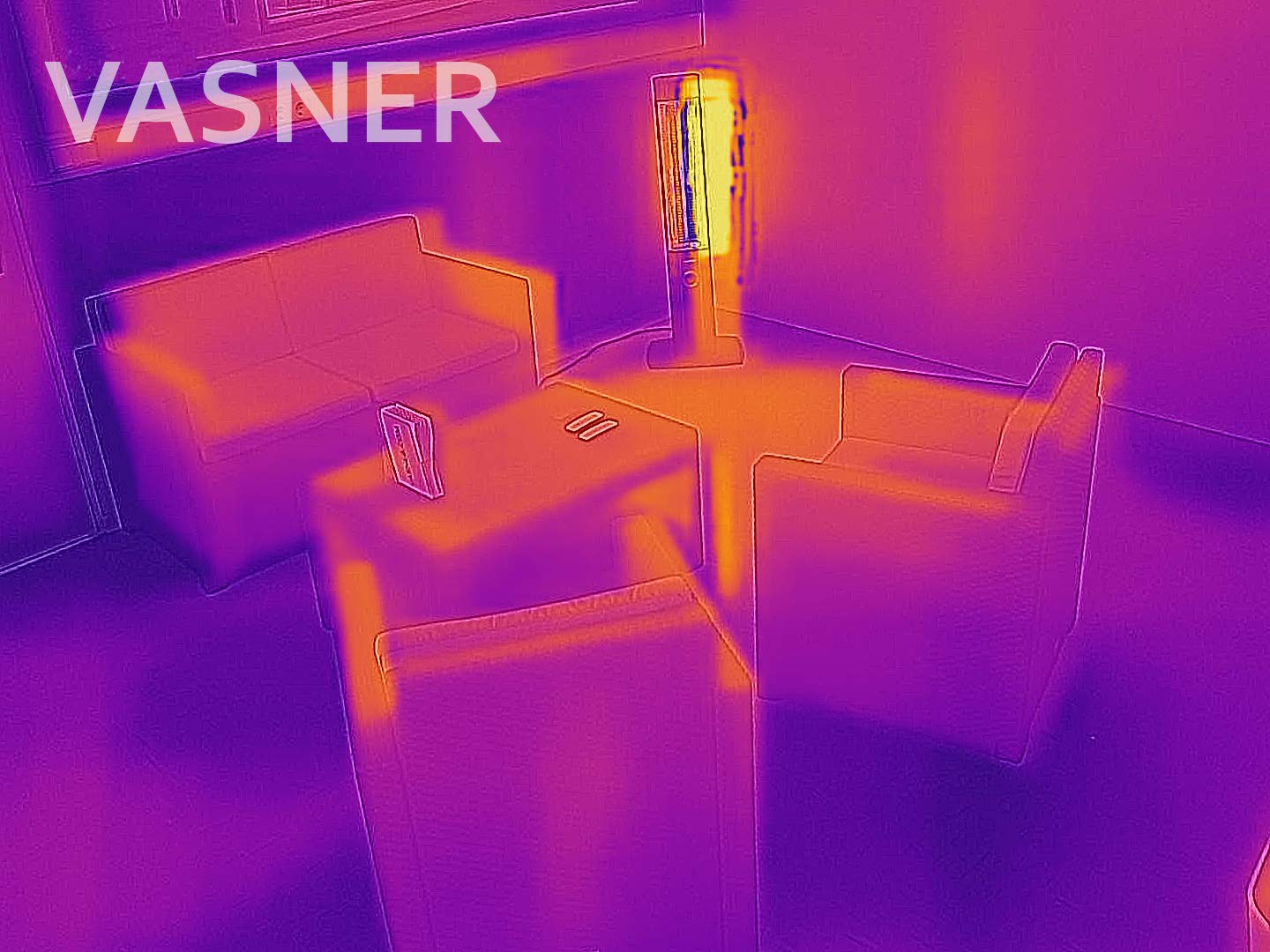 VASNER StandLine 23R – Infrarot Stand-Heizstrahler 2300 Watt 4 Stufen Dimmer Fernbedienung Infrarotstrahler elektrisch Standgerät für wettergeschützte Außenbereiche (Weiß)