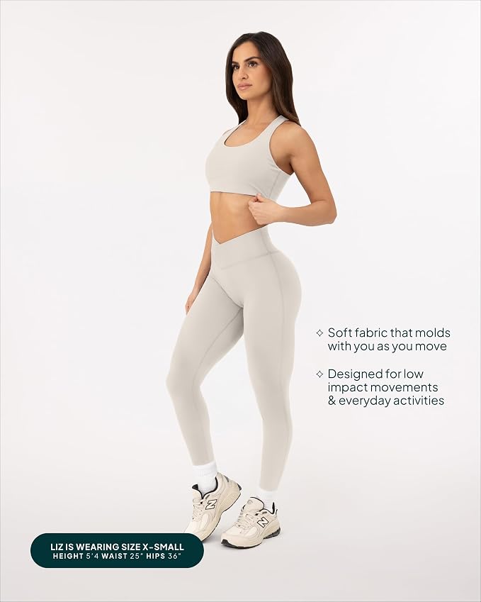 Leggings Pilates Cruzados para Mujer cintura alta suave miniatura 5