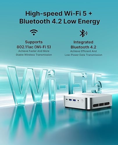 Vista 5 de ACEMAGIC Mini PC Windows 11 Pro, procesador AMD Ryzen 4300U de hasta 3.7 GHz, 16 GB DDR4 256 GB SSD, 4K triple pantalla WiFi5 BT4.2 VESA Micro PC