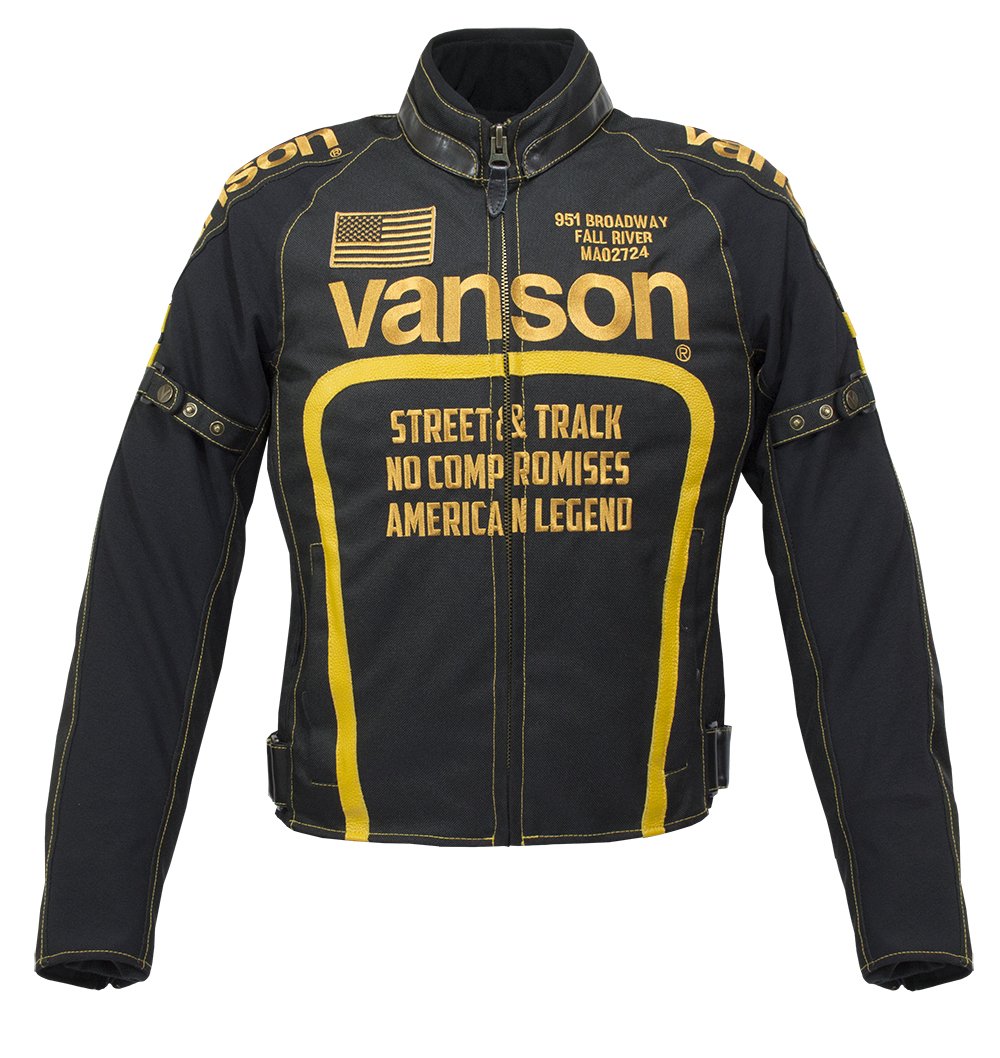 美品　XL vanson ライダーズジャケット VS14117W Amazon | VANSON(バンソン) ナイロンジャケット BLACK/YELLOW LW