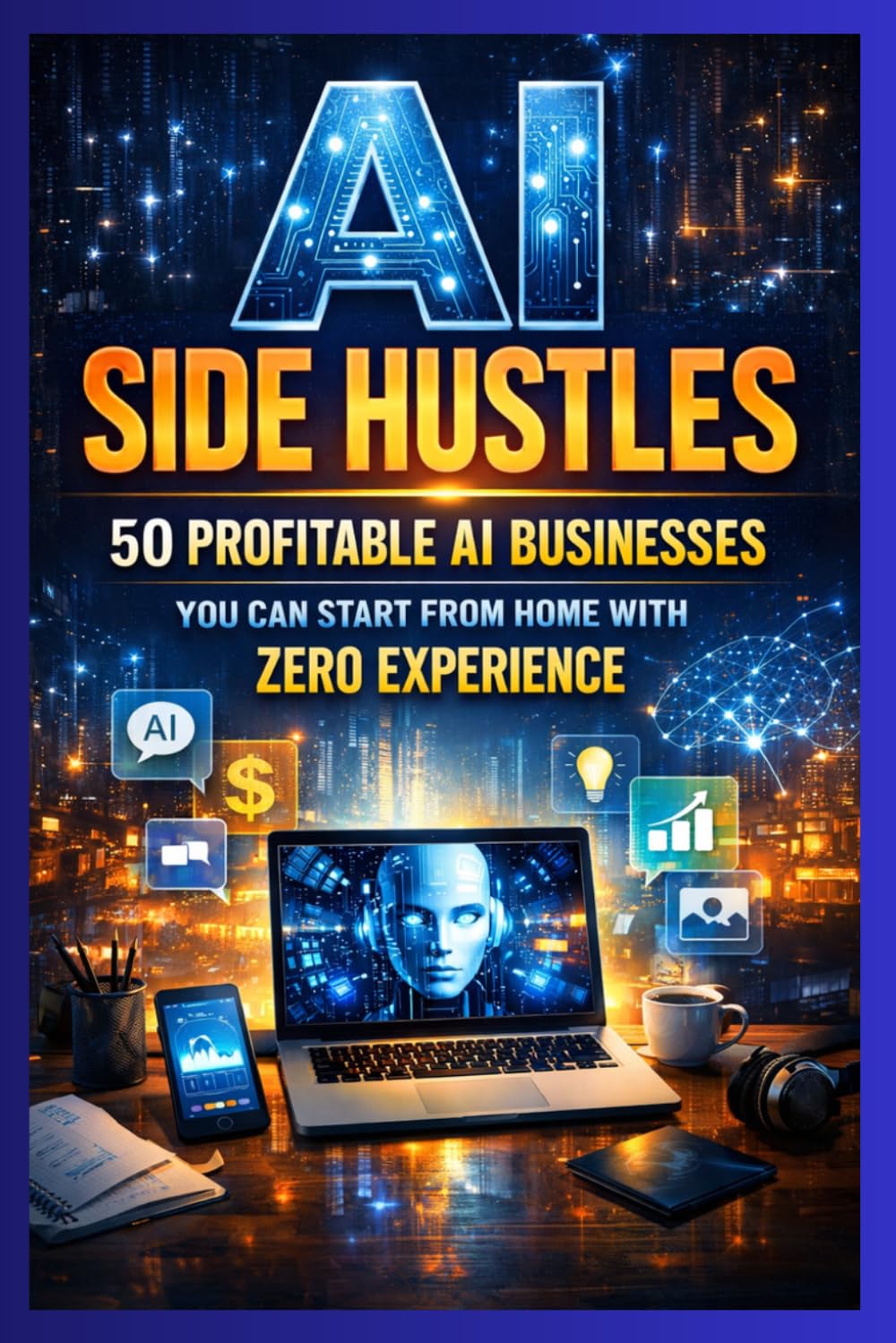 AI Side Hustles:: 50 Profitable AI Businesses You Can Start From Home With Zero Experience