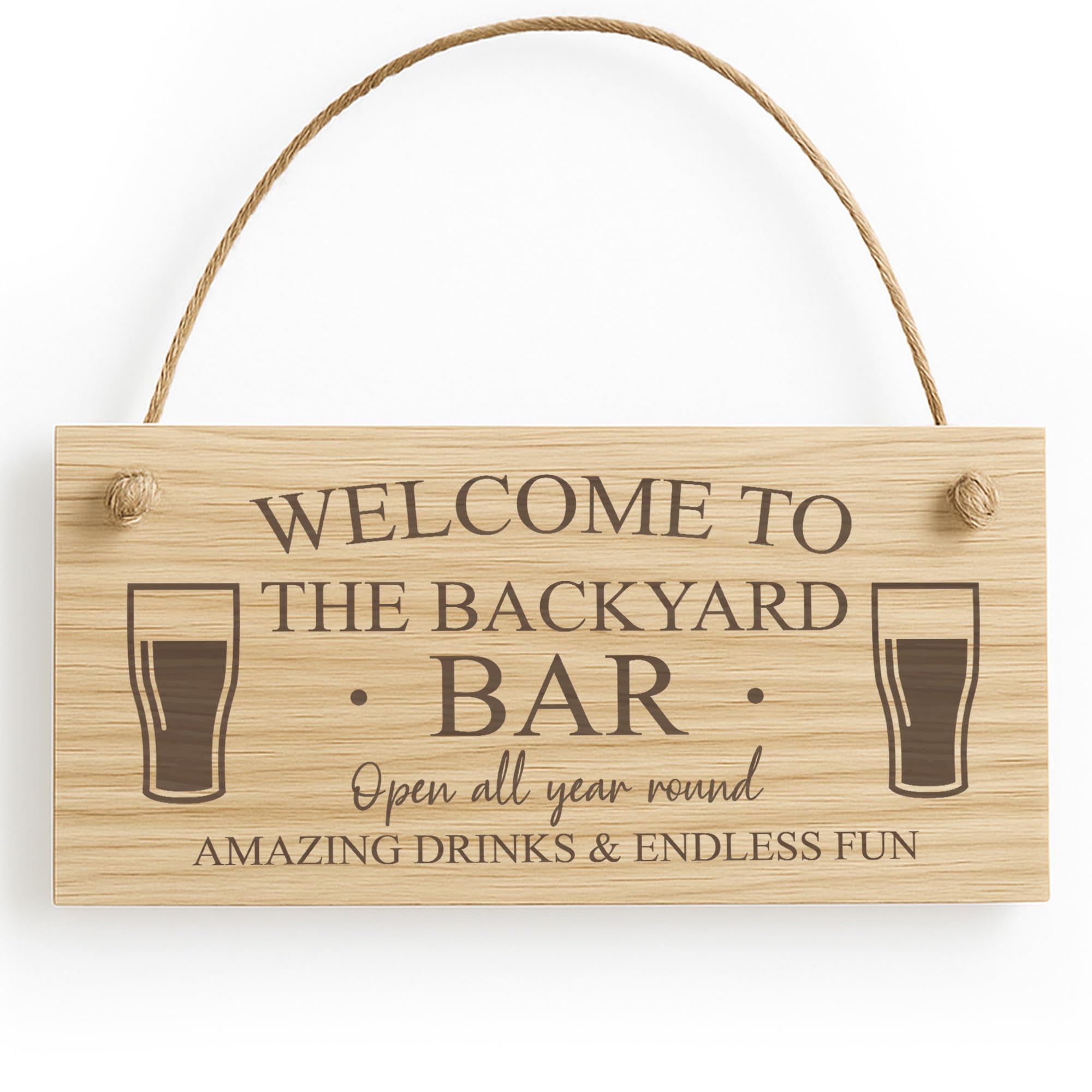 Red Ocean Backyard Bar Sign WELCOME Sign Engraved Sign Bar Sign Home Bar Sign Alcohol Gift