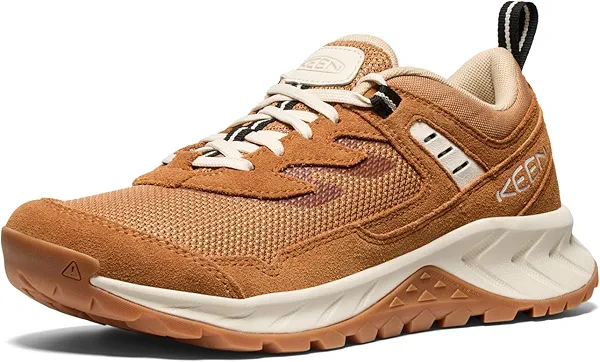 KEEN Women's Hightrail Vent Low Height Durable Lightweight Breathable Leather Hiking Shoes, Chipmunk/Birch, 10.5