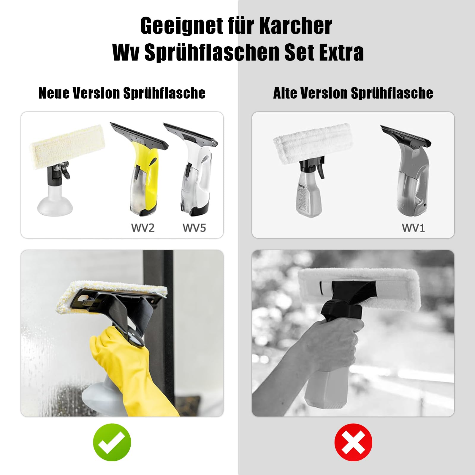 Funda De Microfibra Para Aspiradora De Ventanas, 4 Piezas Para