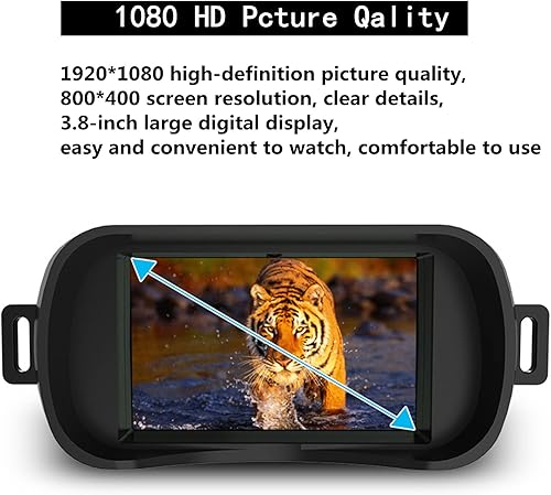 Miniatura 3 de Gafas de visión nocturna 1080P 984 pies 5 niveles de visión nocturna recargable por infrarrojos digitales de 850 NM pantalla de visión grande de 38