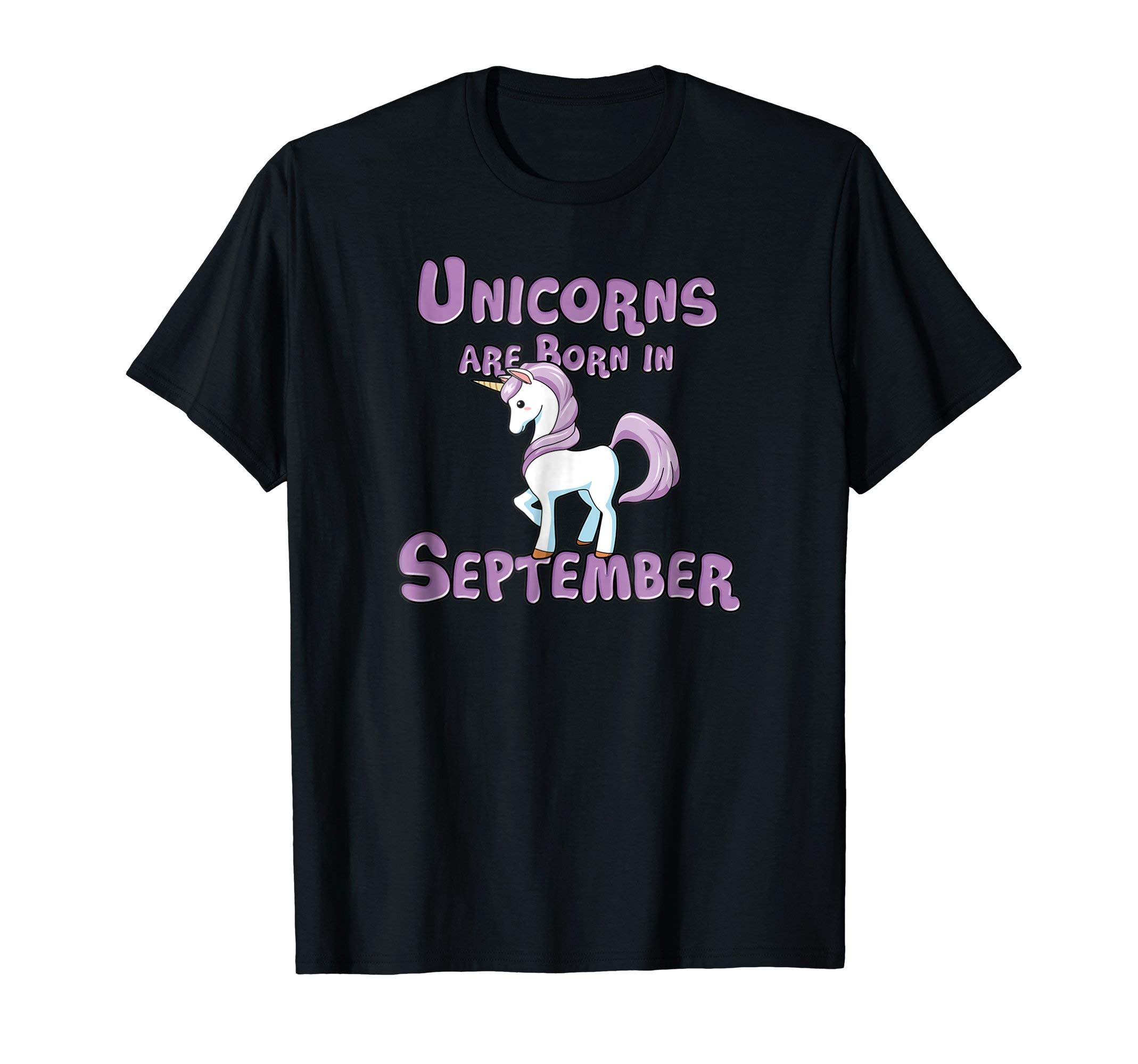 Birthday Girl T-Shirt Children's B-DaySeptember Birthday: Unicorns Are Born In Kids T-Shirt Gift