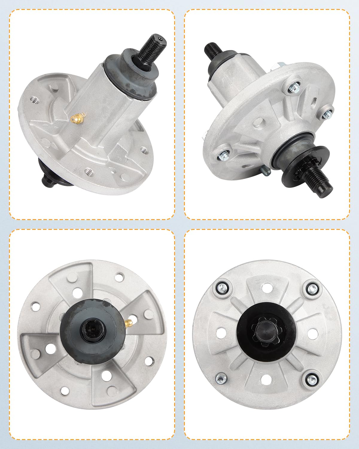 Husillo de cortacésped para John Deere 115 D140 E110 LA115 X126 Sabo 92H, número de pieza de repuesto GY21098 GY20454 GY20867 GY20962 AUC15811 GY21099 GY20899 3 GY20 592 - Cortacésped para montar (3