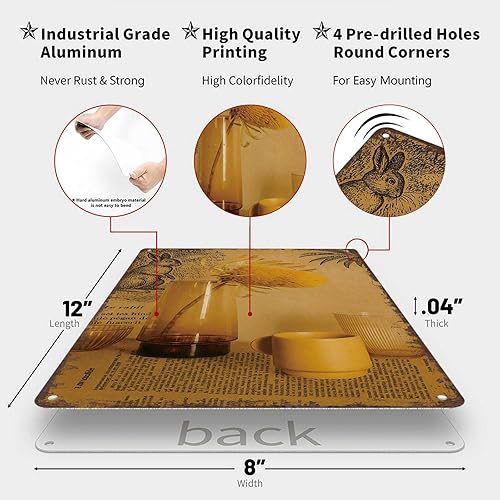 Miniatura 2 de LIPENK Funny Signs Posters Retro 70s Newspaper Poster Wall Art Sign for Bedroom Dorm Home Garage Bar Decor 8X12inch