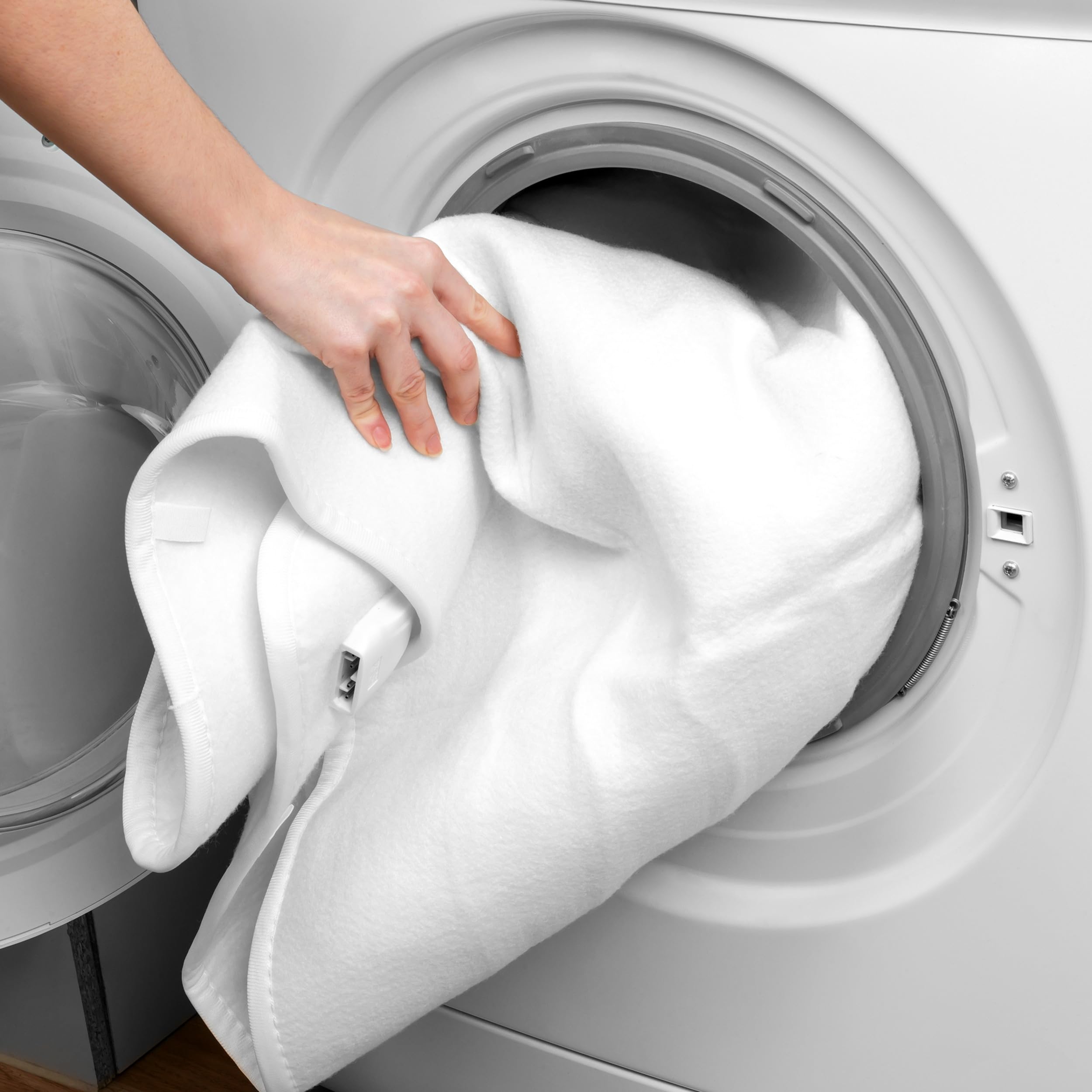Kleeneze KL3753 Couverture chauffante - Couverture électrique pour lit Simple, Lavable en Machine, 3 réglages de Chaleur, témoin Lumineux, Tissu Doux, télécommande Amovible, Attache 35 W, 135 x 65 cm