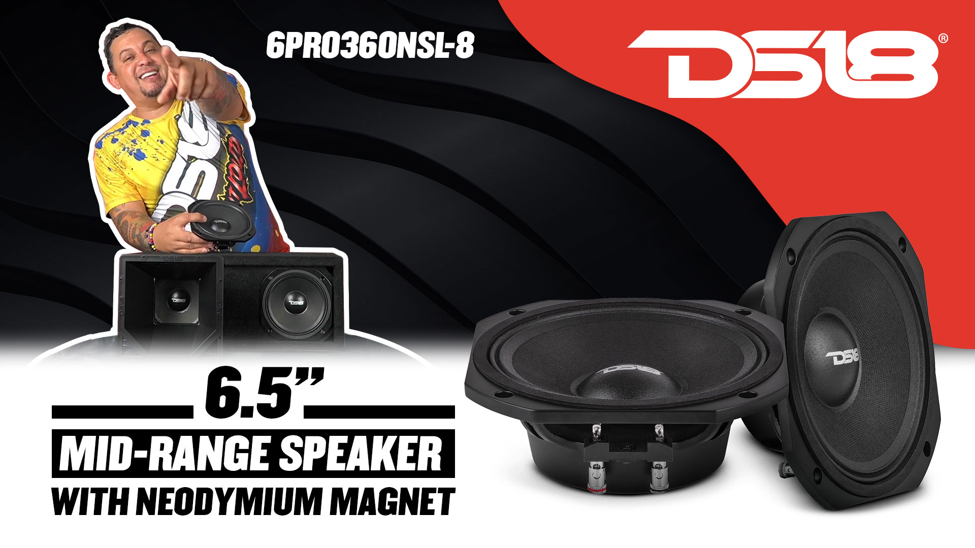 Amazon.com: DS18 6PRO360NSL-8 PRO 6.5” Shallow Midrange Speaker