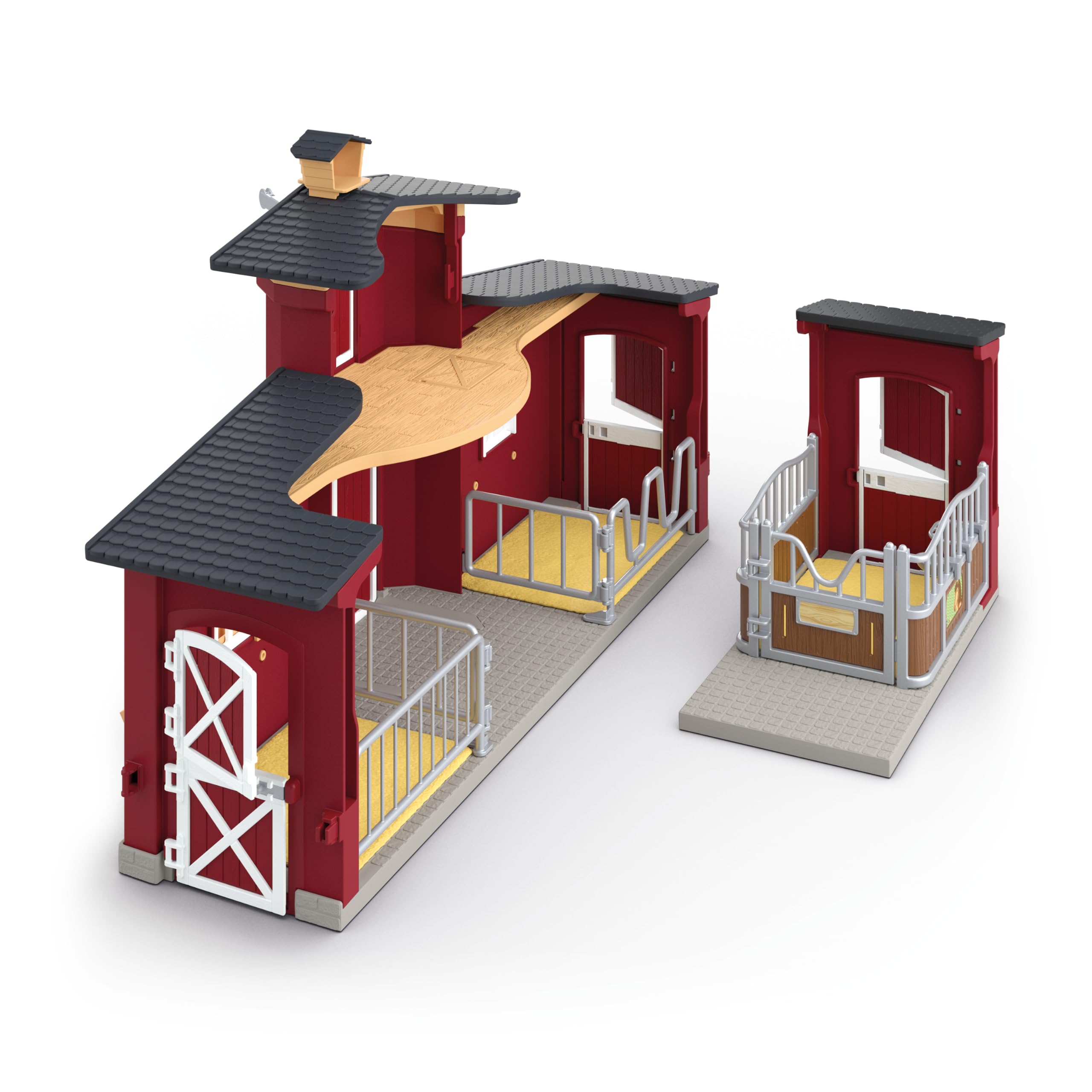 Schleich Farm World | Stalla delle capre 42726 | dai 3 Anni | 31 Pezzi | Set con stalla, capra, capretto, recinto & accessori | Figure di animali realistiche | Idea regalo bambini | Giocattolo fatto