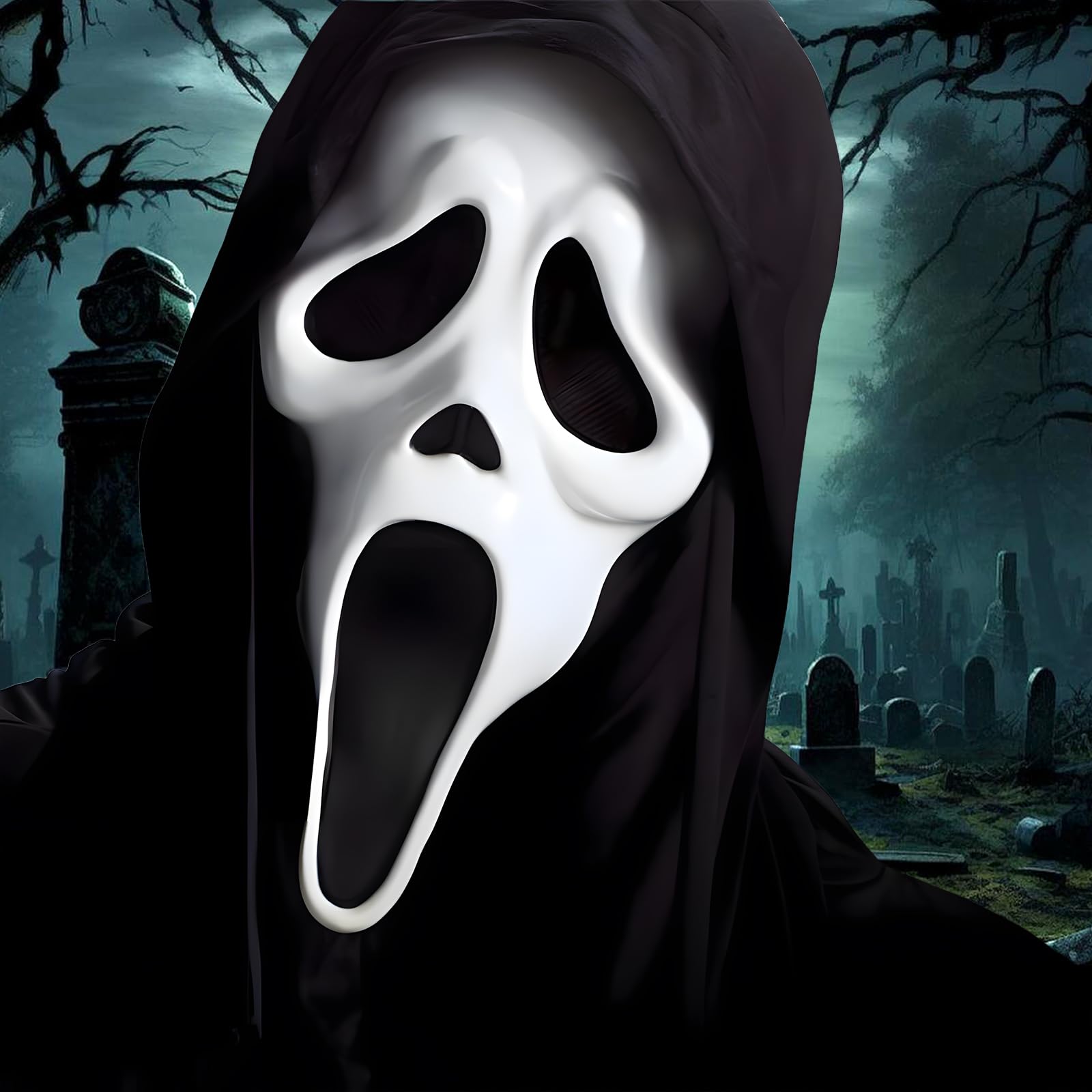 HigoYXP Halloween Scream Mask, Horror Scary Mask, Scream Face Mask