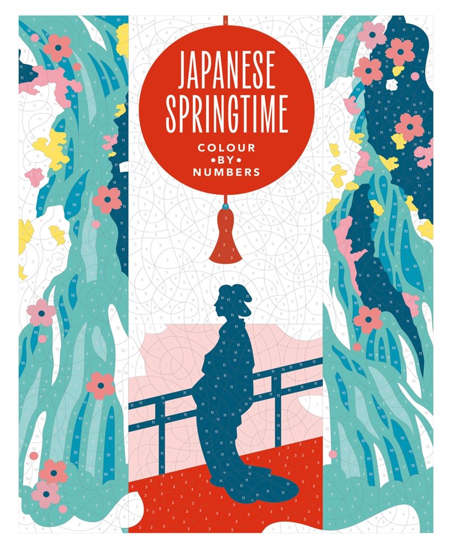 Japanese Springtime: A Sophisticated Colour-by-Numbers Book for