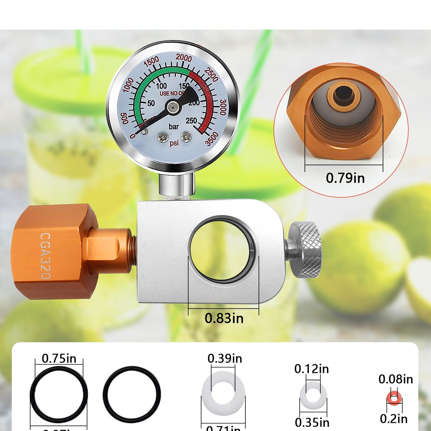 CO2-regelaar met Solenoïde | Navuladapter voor CO2-tank en Bruiswatermaker