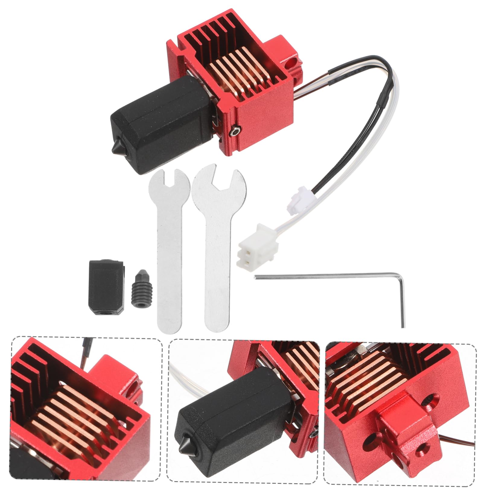 Veemoon 1 Set Hotend per Stampanti con Ugelli Intercambiabili Indurito Compatibile con Labs Kit Accessori per Estrusore per Prestazioni Ottimali
