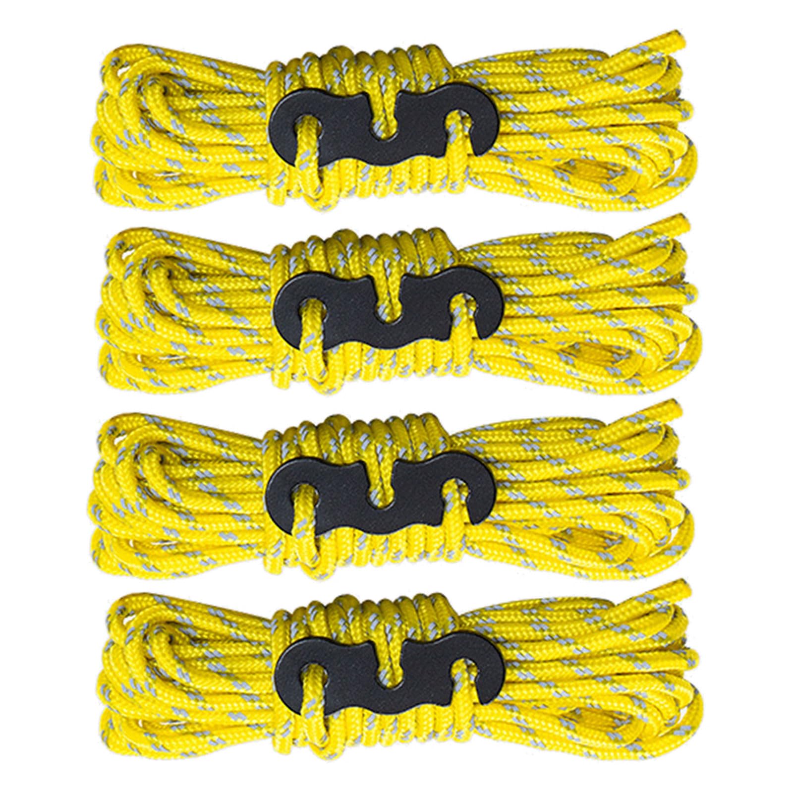 Tent Guide Rope for Awning Camping Reflective Guy, 3mm Line 13ft Reflective Cord Line Canopy Guyline