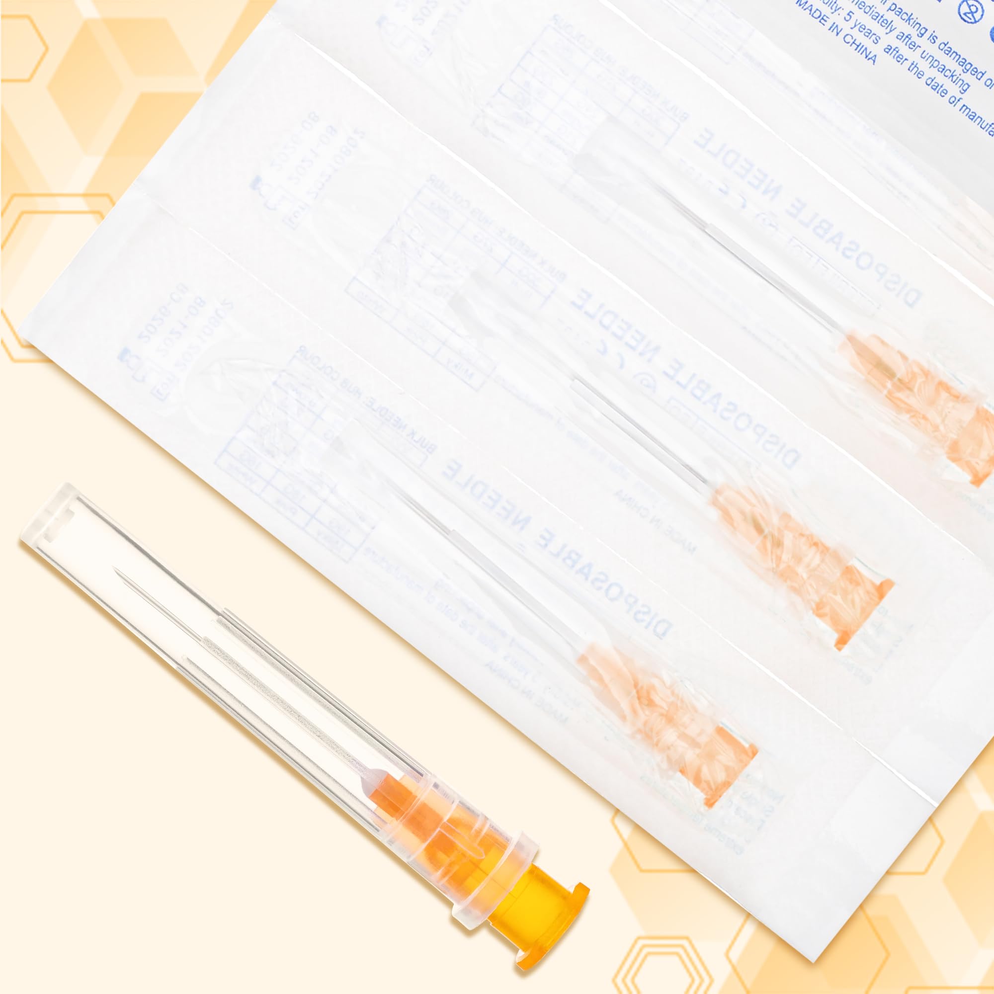 25Ga 1 Inch Luer Lock Needle with Cap - Disposable 25G Needles for Precision Refilling of Glues, Inks, and Adhesives, Sterile Individually Wrapped, Box of 100 — Amazon image 5