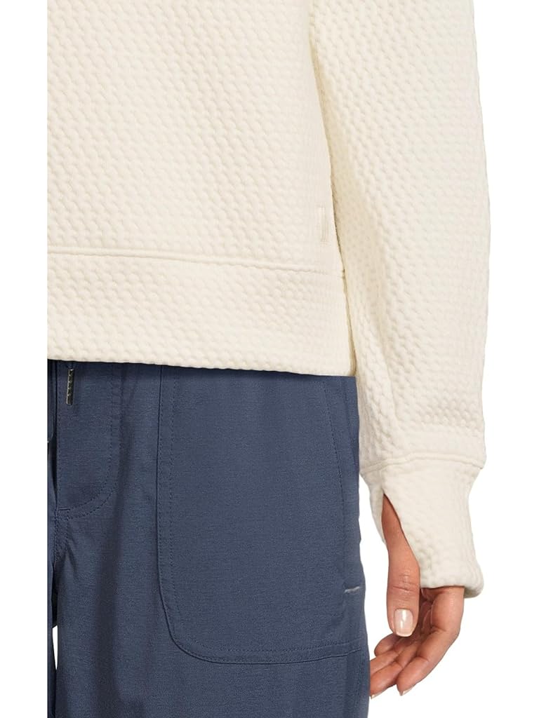 White L.L.Bean Ridgeknit Half Zipper Pullover
