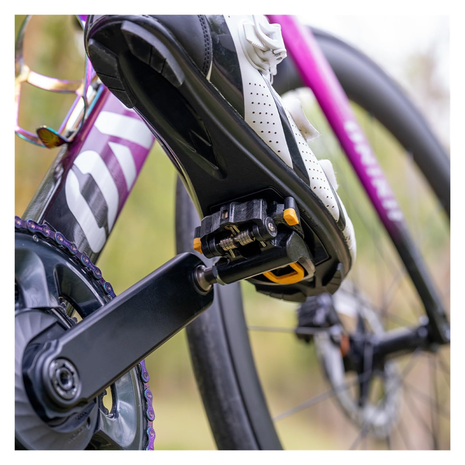 Pedales de Bicicleta Carretera Carbono con Mecanismo Clip SPD