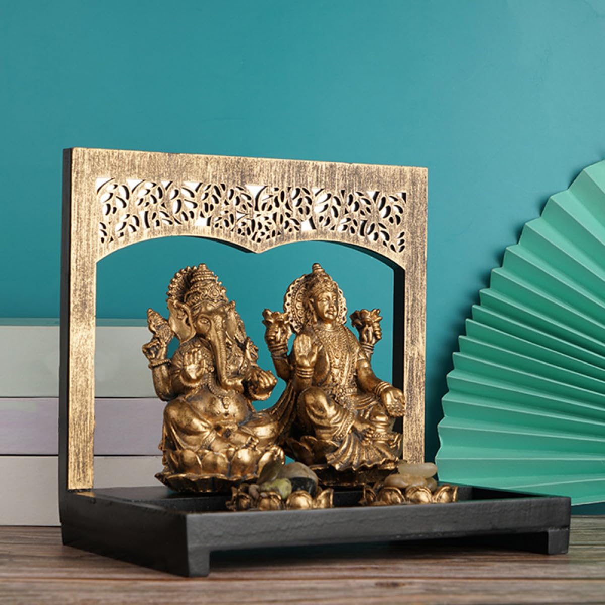 Statua in Resina di Buddha Portacandele Decorativo da Meditazione e Salotto 10 Cm