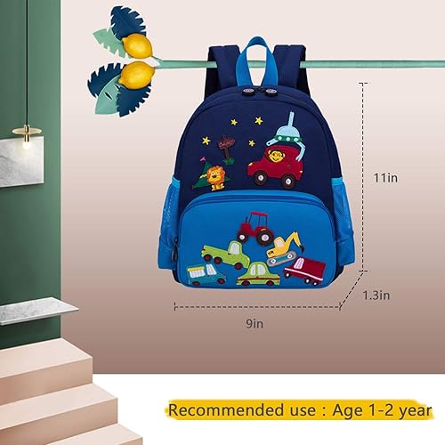 Vista 2 de willikiva mochila con animales en 3D para niños y niñas pequeñas, bonitos, animales de zoológico