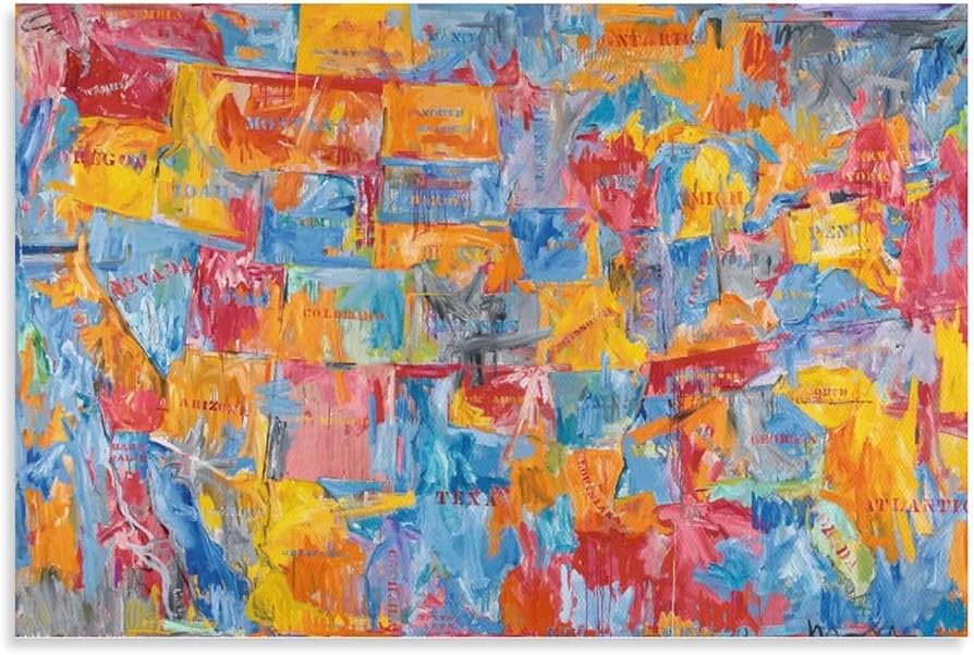 Amazon.co.jp: Jasper Johnsジャスパー・ジョーンズ《map 1961