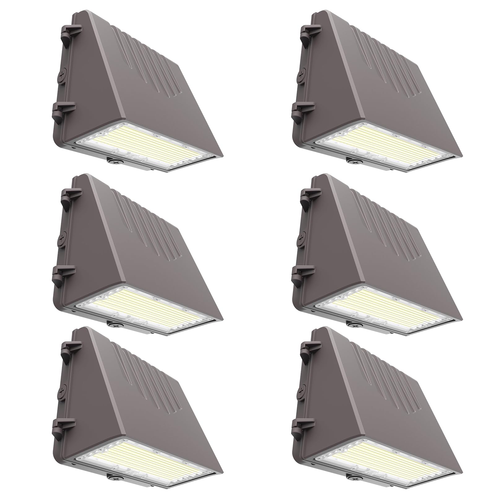 Lightdot 200W LED Wall Pack Lights, 100-277v Full Cut Off Dusk to Dawn Photocell, 30000Lm(150Lm/W) 5000K IP65 Waterproof Outdoor Exterior Lighting, Energy Saving, 5-Year | ETL-6Pack