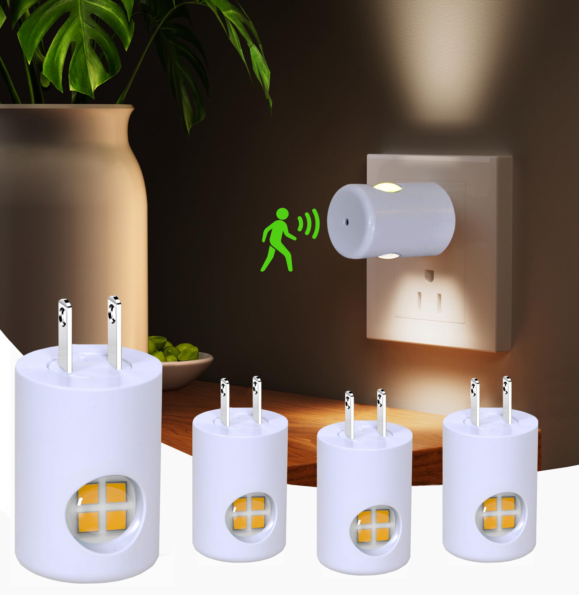 GEPLAD 4-Pack Motion Sensor Night Light
