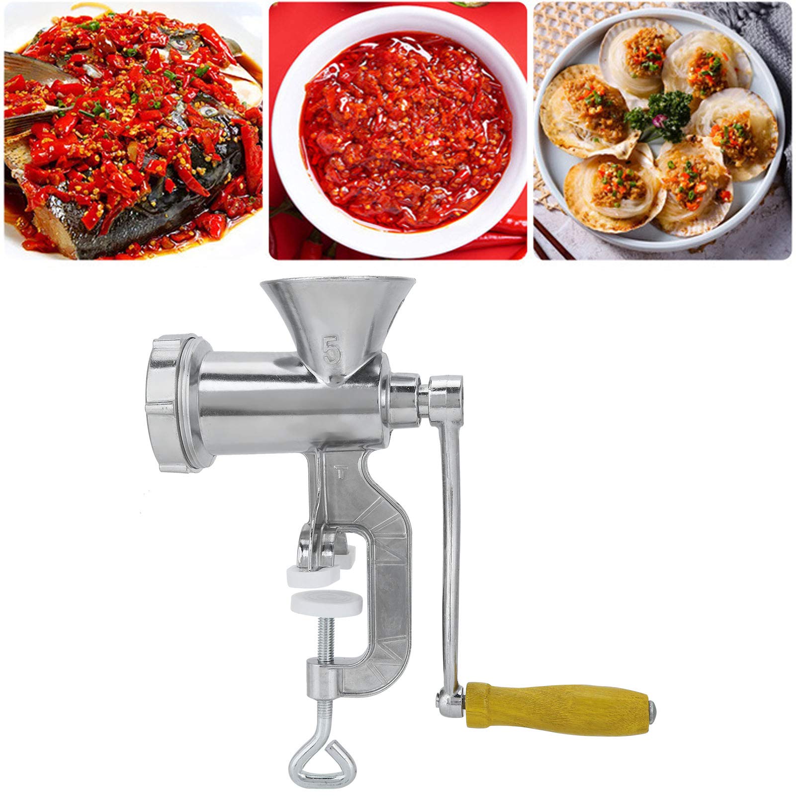 Manual Meat Grinder, Aluminum Alloy Meat Mincer Sausage Stuffer Maker Household Hand Grinder Commercial Home Kitchen Grinding Machine for Meat, Sausage, Cookies