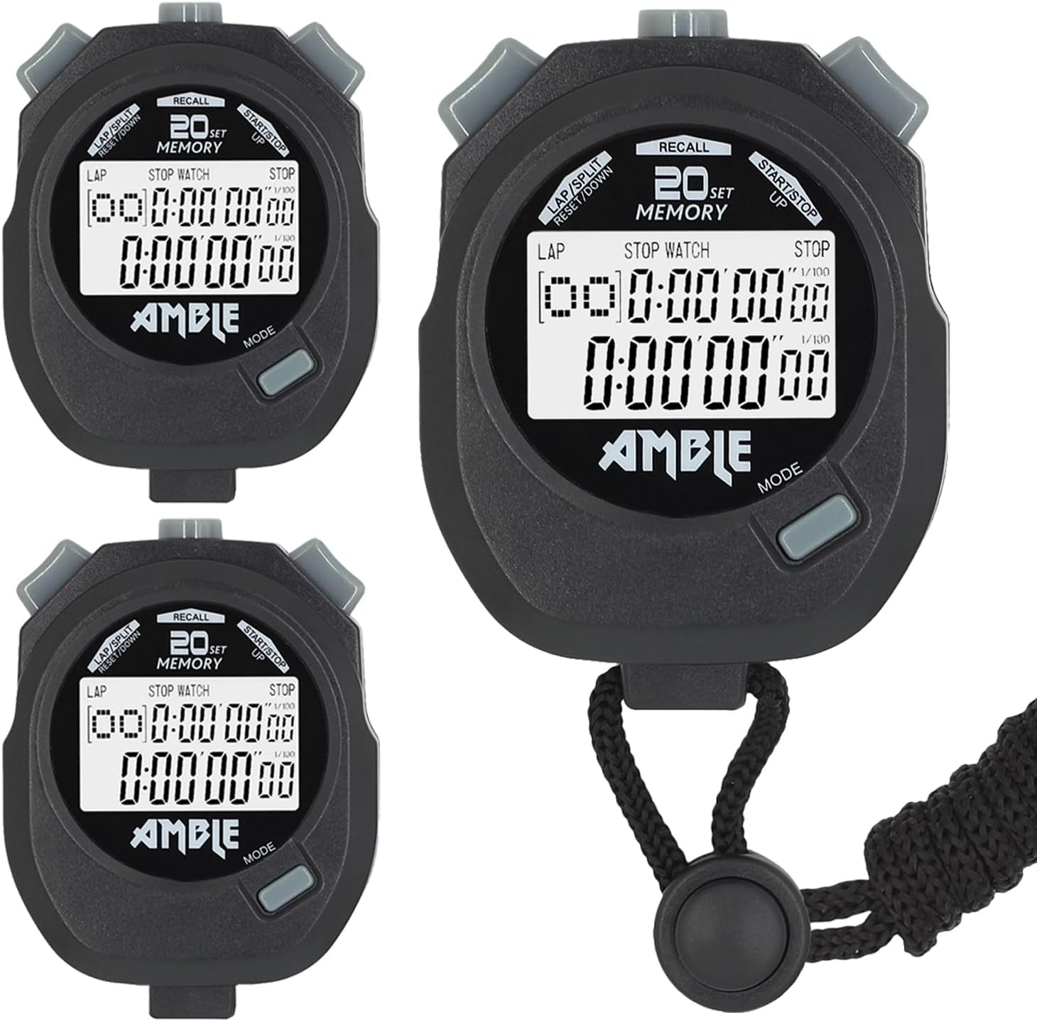 Amble 3 Pack Stopwatch, Amble Countdown Timer and Stopwatch
