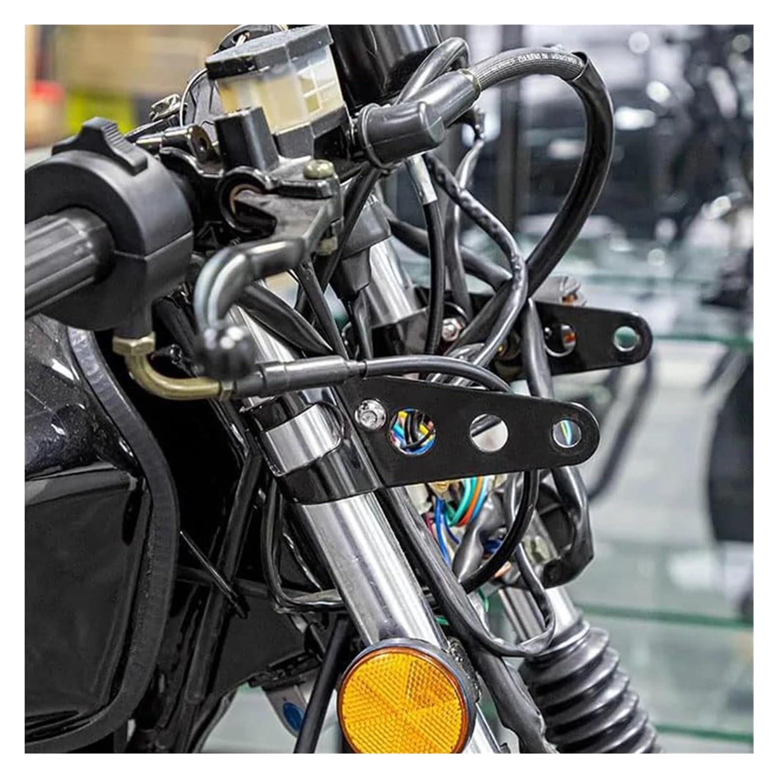 Anteriore Faro Faro Anteriore A LED Per Moto Da 6,5 ​​pollici, Rotondo Retrò, 12 V, 26 W, 6500 K, Con Kit Di Staffe, Parti Modificate Fanale Moto Anteriore