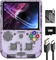 Vista 1 de RG405V Juego de mano retro, Android 12 Tarjeta TF 128G incorporada 3172 Juegos,Pantalla táctil IPS de 4 pulgadas con extremo frontal de juego