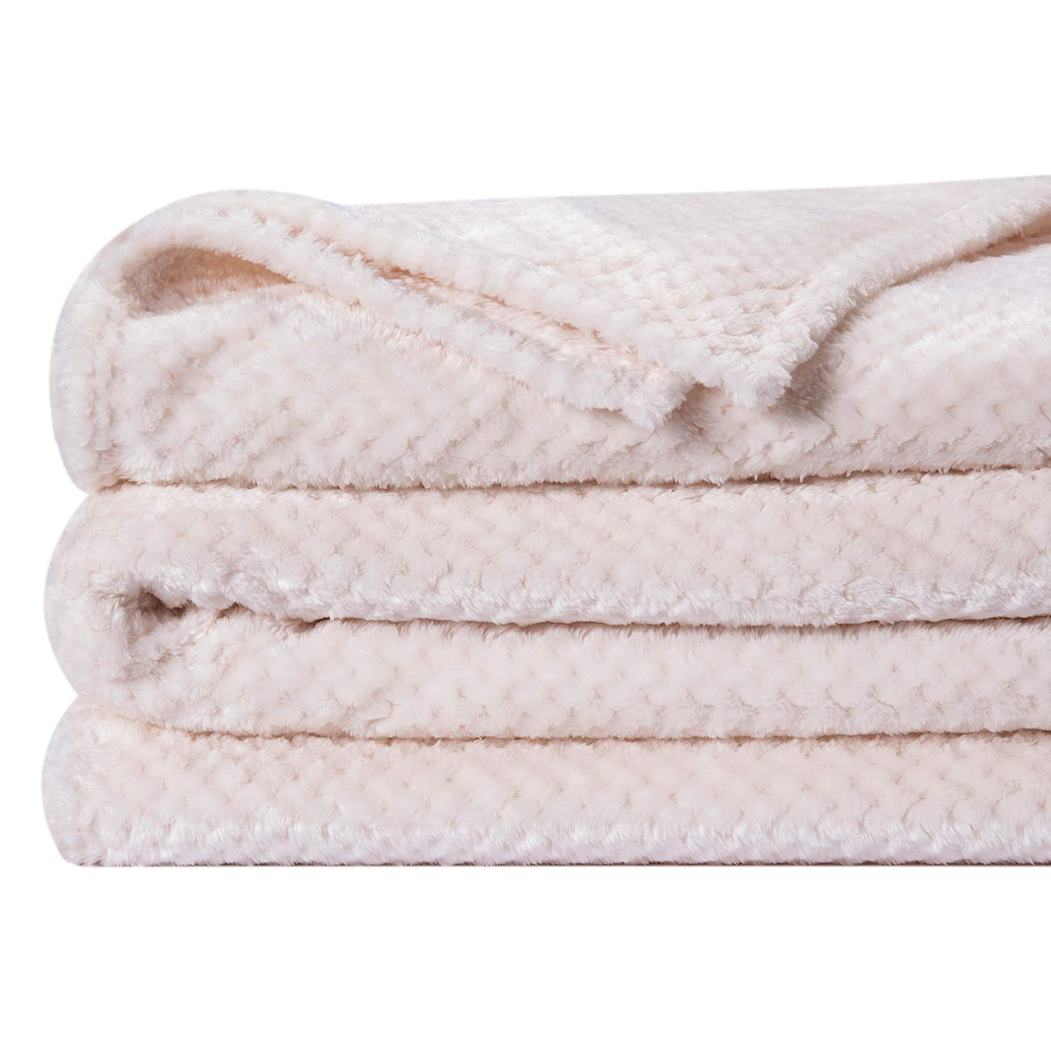 Fuzzy Blanket or Fluffy Blanket for Baby, Soft Warm Cozy Coral Fleece Toddler, Infant or Newborn Receiving Blanket for Crib, Stroller, Travel, Decorative (28Wx40L, XS-Flint Gray): 60”×80” Cream