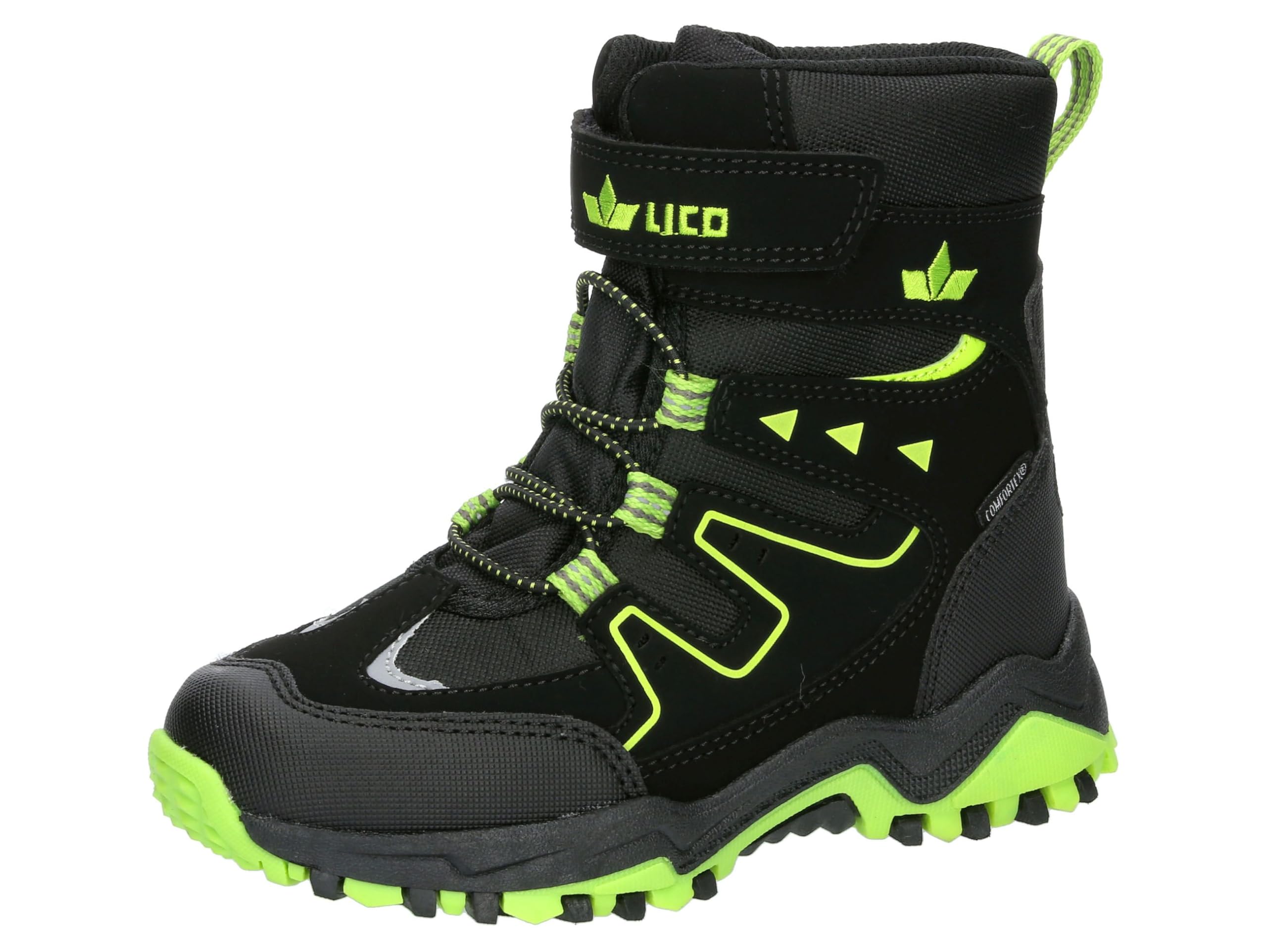 Lico Raseborg VS Winter Boots, Black/Lemon, 30 EU, Black Lemon, 11.5 UK Child