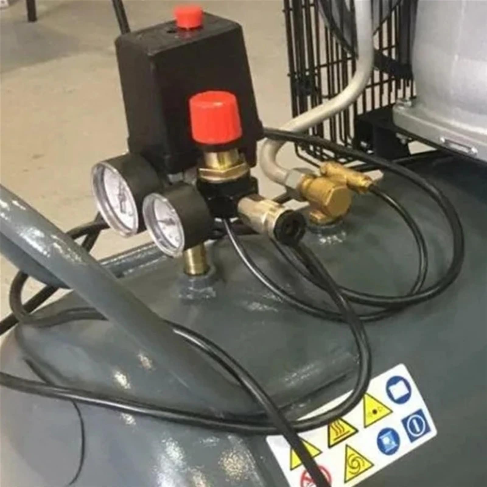 Air Compressor Pressure Switches 90-120PSI Safety Valves Control Manifolds Regulator Gauges Safety Valves Pneumatic Tool