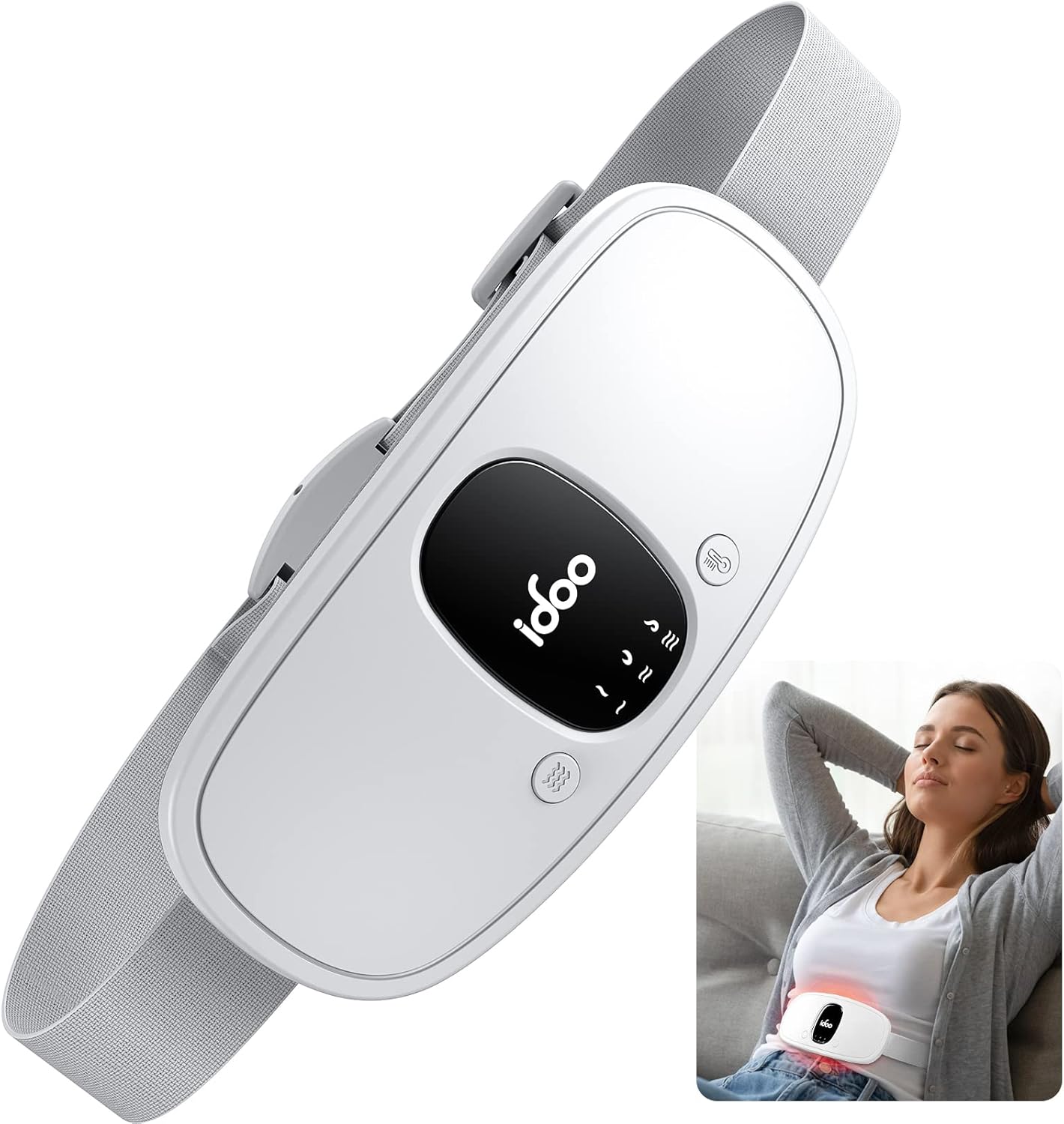 Portable Cordless Heating Pad, iDOO Period Heating Pad for