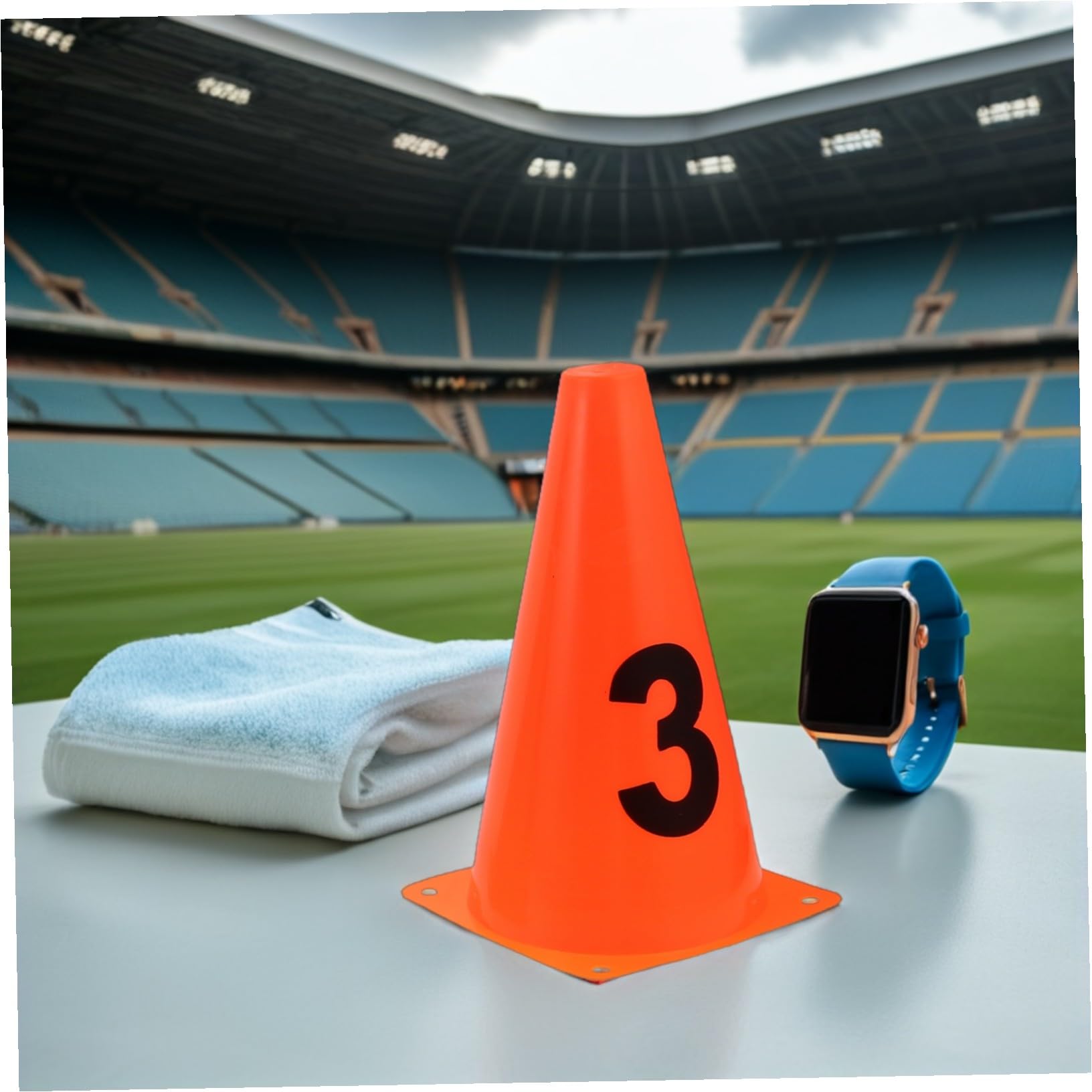 10 Unidades De Conos De Práctica Pequeños con Forma De Cilindro con Logotipo De Entrenamiento De Fútbol ​​Equipo De Entrenamiento De Agilidad para Fútbol ​​Conos Deportivos De