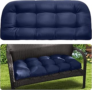 MAGIC ELEPHANT Outdoor Bench Cushion, Memory Foam Loveseat Cushion for Patio Furniture Wicker Chair,