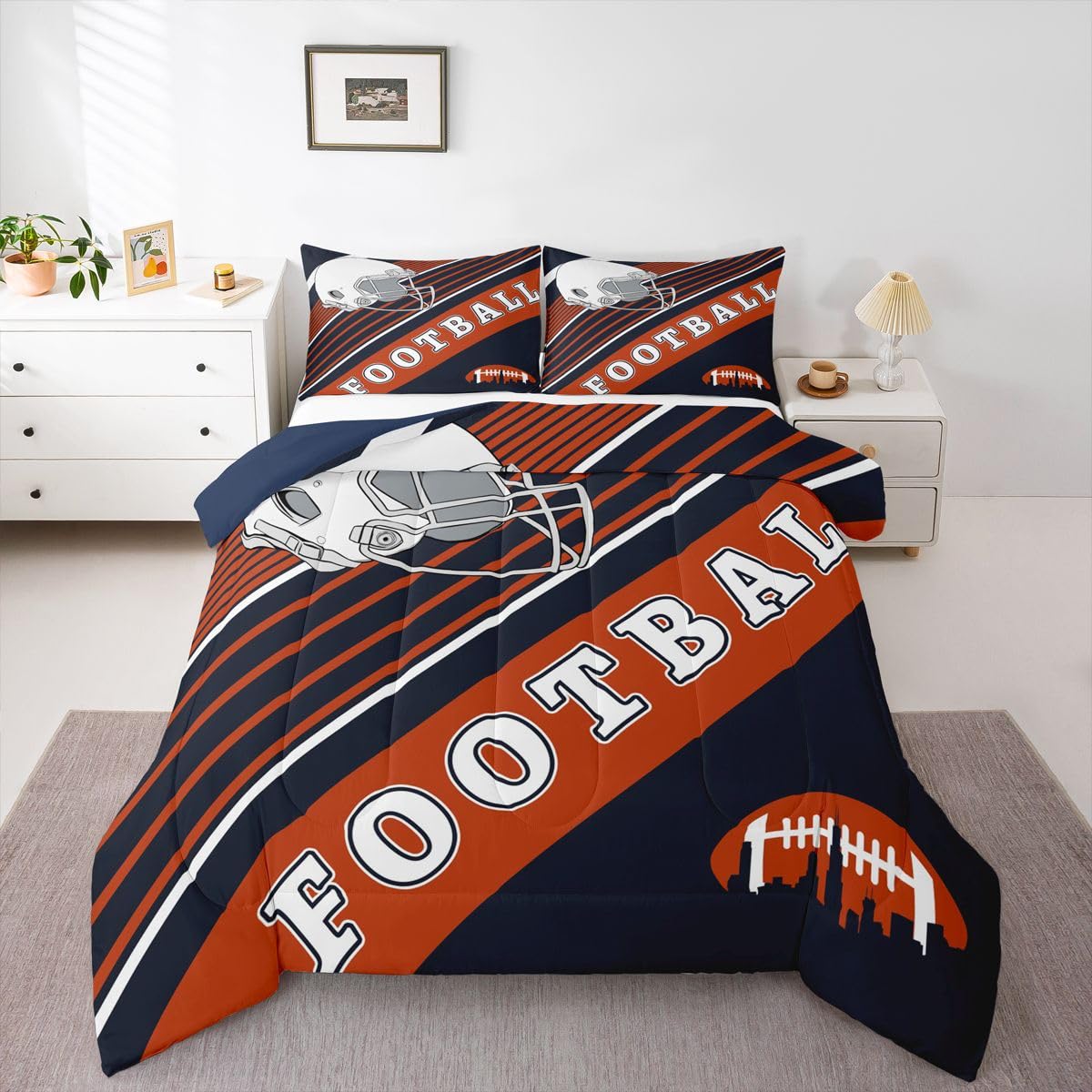 Football Comforter Set - Twin Size -15 Football Comforter Set - Twin Size -15