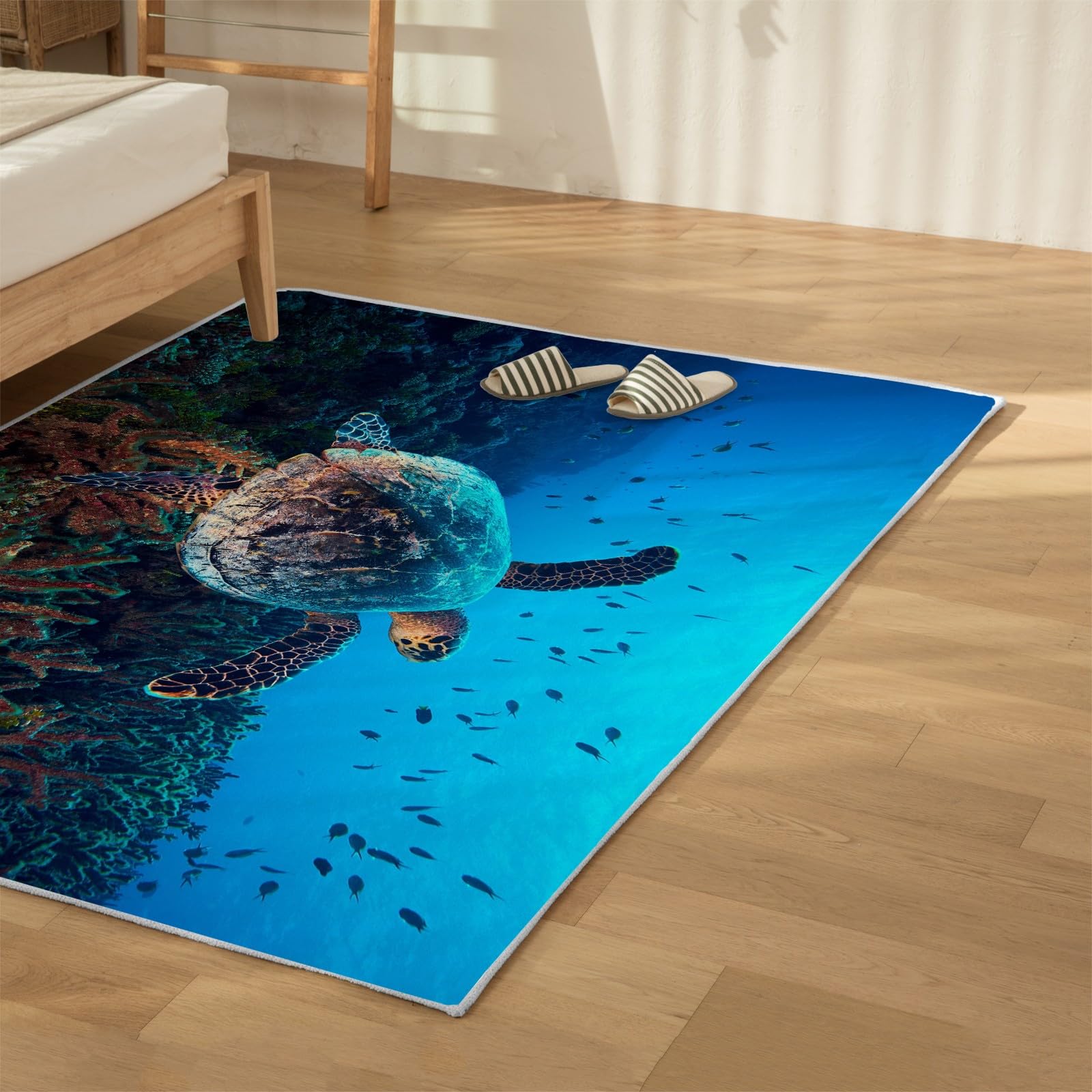 Amazon | カーペット カメ深海魚 ラグマット 3畳 深海魚 絨毯 185x240