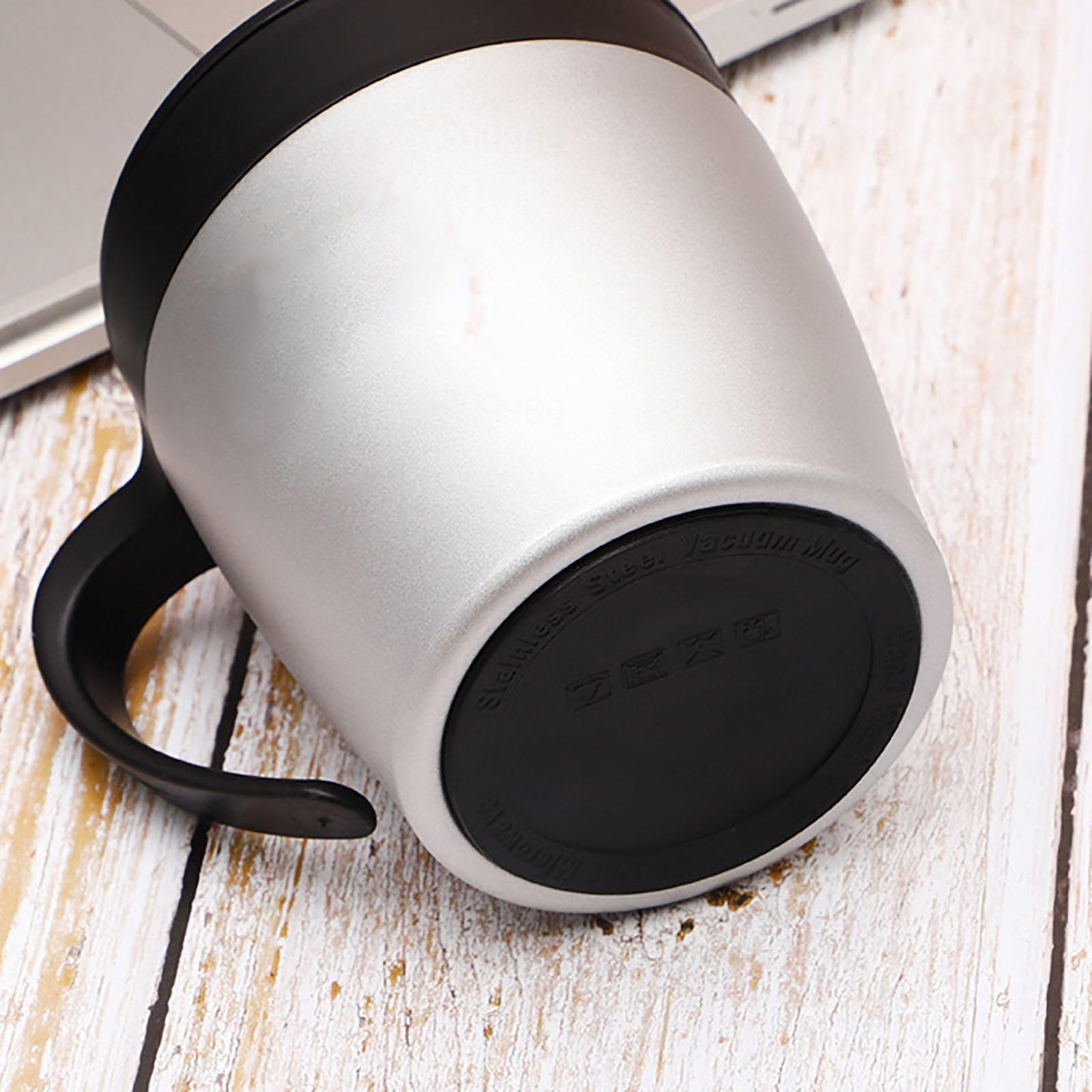 350 Ml Isolierter Kaffeebechergriff, Doppelwandiger Edelstahl-thermobecher Kalte Heiße Getränke, Pulverbeschichteter Campingbecher Büro Außenbereich,D