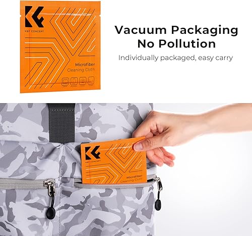 Miniatura 3 de K&F Concept Kit de limpieza de lente de cámara 4 en 1 con bolígrafo de limpieza de lentes, soplador de aire para cámara, paño de limpieza de