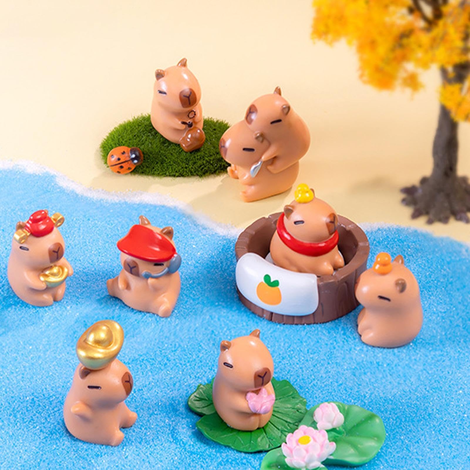 15 Capybara-Miniaturen – Leuchtend Im Dunkeln, Aus Harz, Je 25 Mm Groß | Süße Deko Für Schreibtisch & Regal