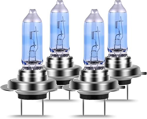 Miniatura 13 de Bombilla halógena H1 para faros delanteros, 5000 K, luz súper blanca, reemplazo de larga vida útil P14.5S 12V/55W (H1, 2 unidades)