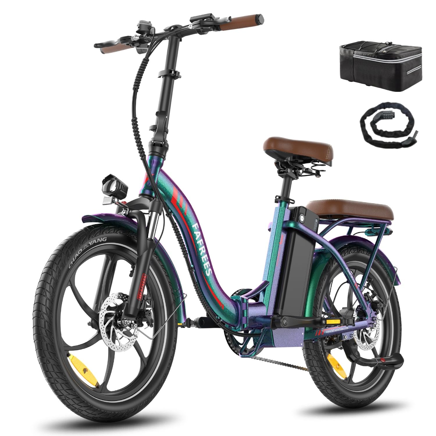 Fafrees F20+Pro E Bike Klapprad, Upgrade 2026 Ebike Herren 20 * 3.0 Zoll, Elektrofahrrad 25Ah Akku, E-Bike Damen 250W 25km/h, Fatbike 7S, E-Fahrrad Klappbar Lagergewicht 140 KG (Bunt) Sport &